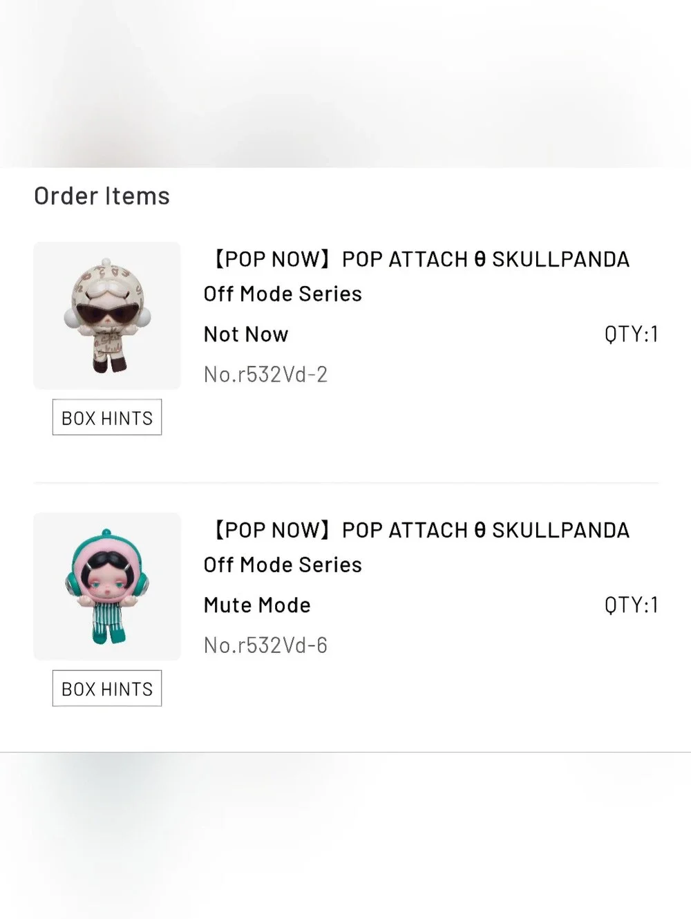 Pop Mart Skullpanda Off Mode Pop Attach- Mute Mode